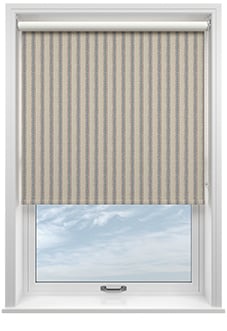 Emily Bond Block Printed Stripe, Blue & Red - Roller Blind
